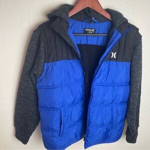 Hurley Boys Blue and Gray Puffer Jacket